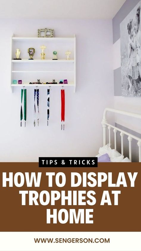 Trophy Display Ideas, Display Medals, Diy Trophy, Trophy Display Case, Old Trophies, Trophy Shop, Trophy Shelf, Glass Shadow Box, Gift Hacks