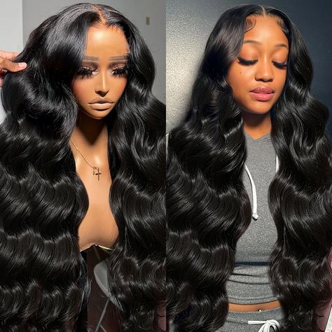 HD Transparent 13x4 Lace Frontal Wig Body Wave Lace Front Brazilian Human Hair Wigs Pre Plucked For Affordable Wigs, Human Hair Color, Colored Wigs, Body Wave Wig, Body Wave Hair, Short Bob Wigs, Lace Closure Wig, Frontal Wig, Long Wigs