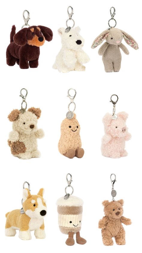 Keychain Jellycat, Jelly Cats Keychains, Gift Astethic, Jelly Cat Keychain, Jellycat Keychain, Cat Key, Jellycat Stuffed Animals, Calico Critters Families, Cat Keychain