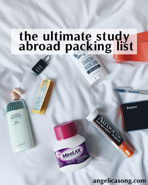 Exchange Packing List, 6 Week Packing List, 6 Month Packing List, Packing For 6 Months Travel, Study Abroad Must Haves, Study Abroad Packing List Italy, Semester Abroad Packing List, Study Abroad Capsule Wardrobe, Year Abroad Packing List