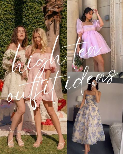 What To Wear To A High Tea: 13 Outfit Ideas - ljanestyle Modern Tea Party Dresses, High Tea Dresses, Parisian Tea Party Outfit, What To Wear To Tea, Casual High Tea Outfit, High Tea Outfits For Women Summer, High Tea Attire For Women, Tea Party Dti Outfit No Vip, Afternoon Tea Dress