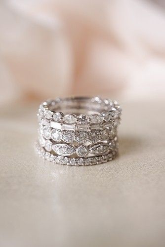 Unique Engagement Rings Stackable, 5 Stone Ring Stack, Multi Band Wedding Ring Set, Sapphire And Diamond Stacking Rings, Vintage Wedding Band Stack, Anniversary Bands For Her Stackable, Layered Wedding Rings, Stackable Wedding Rings, Wedding Band Stack