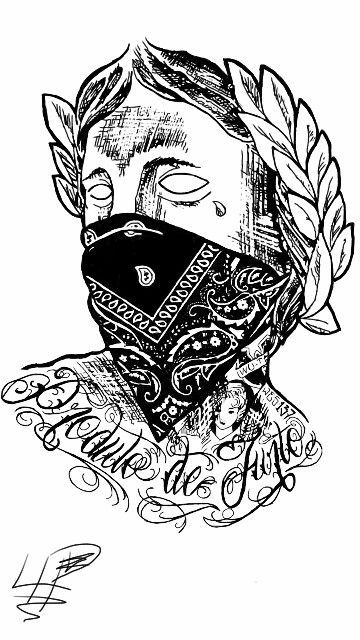 Produto de Furto Tato Minimal, Gangsta Tattoos, Tattoo Zeichnungen, Maori Tattoo, Dope Art, Tattoo Design Drawings, Old School Tattoo, Tattoo Stencils, Neck Tattoo