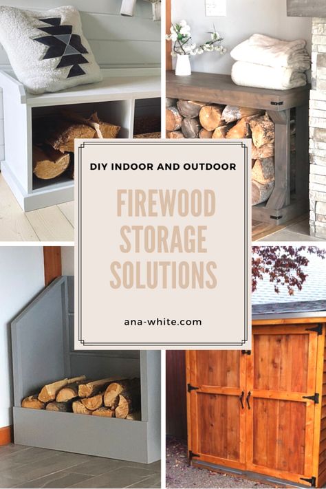 Diy Firewood Storage, Wood Holder For Fireplace, Firewood Holder Indoor, Indoor Log Storage, Diy Firewood Rack, Firewood Rack Plans, Indoor Firewood Rack, Stove Hearth, Hearth Ideas