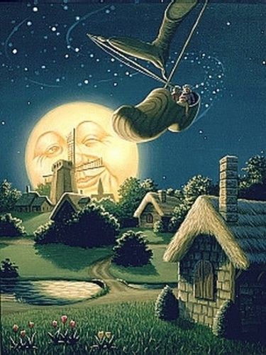 Winken Blinken and Nod---love it! Wynken Blynken And Nod, Celestial Illustration, Moon Illustrations, Moon Madness, Goodnight Moon, Be Responsible, Moon Song, Moon Images, Moon Shadow