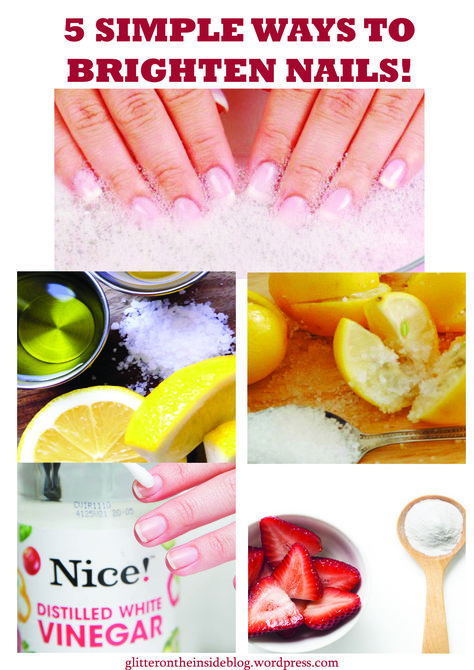 How To Keep Nails White, Lighten Nails, Whitening Nails, Single Nail Art, Nail Brightener, Grow Long Nails, Nail Whitening, Glossy Nails, Nail Paints