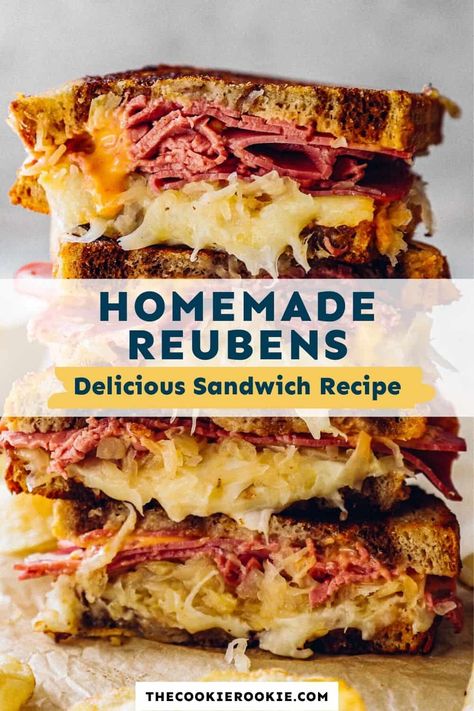 Ruben Sandwich, Classic Reuben Sandwich, Reuben Recipe, Reuben Sandwich Recipe, Reuben Sandwich Classic, Sandwhich Recipes, Best Sandwich Recipes, Sandwich Sides, Panini Recipes