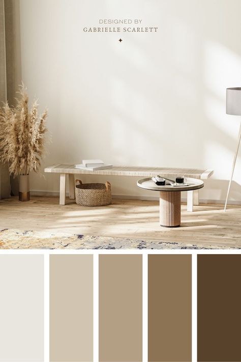 25+ Neutral Colour Palettes to Inspire Your Next Project | Gabrielle Scarlett Home Renovation Color Palette, Monochromatic Colors Art, Neutral Branding Color Palette, Neutral Colors Aesthetic, Neutral Branding, Earth Colour Palette, Branding Color Palette, Ivory Palette, Earth Tone Color Palette