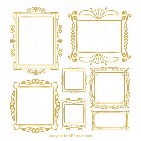 Floor Parquet, Parquet Herringbone, Photo Classic, Gold Drawing, Gold Photo Frames, Doodle Frames, Hand Embroidery Patterns Flowers, Gold Frames, Coin Card