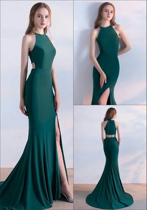 Evening Fashion, Gown Fashion, Gold Prom Dresses, Stunning Prom Dresses, Prom Dresses For Sale, Gown Prom, Grad Dresses, Art Dress, Green Satin