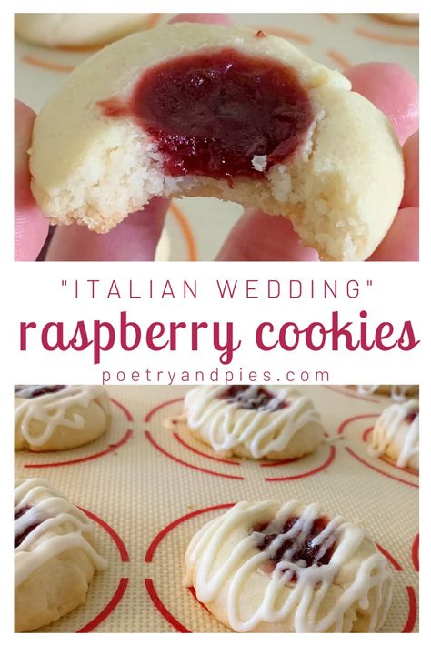 Italian Raspberry Cookies, Best Wedding Cookies Recipe, Italian Bridal Shower Desserts, Rasberry Christmas Cookies, Wedding Cookies Recipe Easy, Cookie Recipes Wedding, Raspberry Shortbread Cookies Recipes, Easy Wedding Cookies Simple, Italian Jelly Cookies