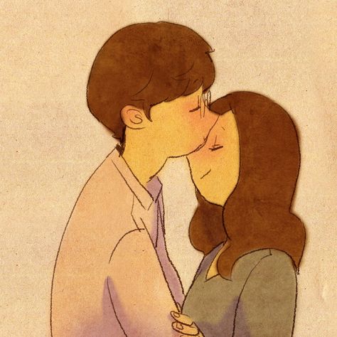 ♥ WELCOME HOME ~ …with a sweet hug and a kiss. ♥ by Puuung at www.facebook.com/puuung1 ♥ Puuung Love Is, Illustration Art Nouveau, Love Cartoon Couple, Art Couple, Art Tumblr, Cute Couple Drawings, Cartoons Love, Couple Illustration, Cute Love Cartoons