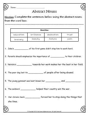 Biglearners Worksheet | Biglearners Abstract Noun Worksheet Grade 3, Abstract Nouns Worksheet For Grade 3, Concrete And Abstract Nouns Worksheets Grade 4, Abstract Noun Worksheet For Class 4, Abstract Nouns Worksheet Grade 5, Abstract Nouns Worksheet, Nouns For Kids, Abacus Worksheet, Common Nouns Worksheet