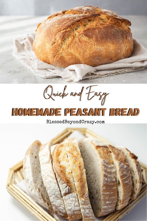 Peasent Bread, Peasant Bread Recipe, Best Bread Recipes, Homemade Brioche, Peasant Bread, Chocolate Recipes Easy, French Bread Recipe, Pumpkin Chocolate Chip Bread, Best Bread