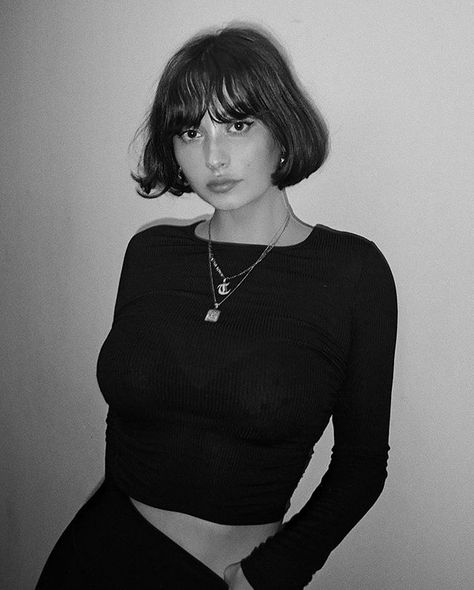 Taylor LaShae (@taylorlashae) • Instagram photos and videos 60s French Bob, Bob With Fringe, Black And White Models, Taylor Lashae, French Bob, Girls Short Haircuts, Shot Hair Styles, Long Layered Hair, Hair Inspiration Color