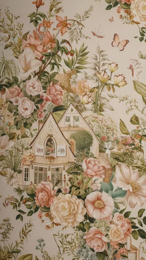 Cottagecore Colonial Wallpaper, Cottagecore Background, Wallpaper Cottagecore, Cottage Core Wallpaper, Locker Wallpaper, Cottagecore Wallpaper, Cottagecore Living, Funky Wallpaper, Bee Colony