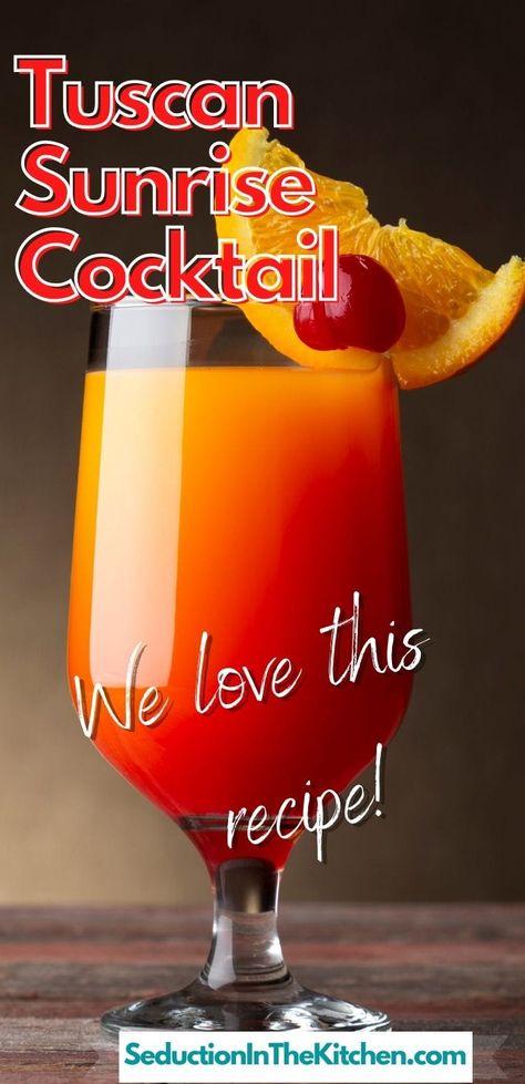 Tequila Sunrise Drink, Sweet Mixed Drinks, Sunrise Drink, Strawberry Tequila, Orange Juice Cocktails, Tequila Sunrise Cocktail, Easy Mixed Drinks, Sweet Cocktail, Sunrise Cocktail