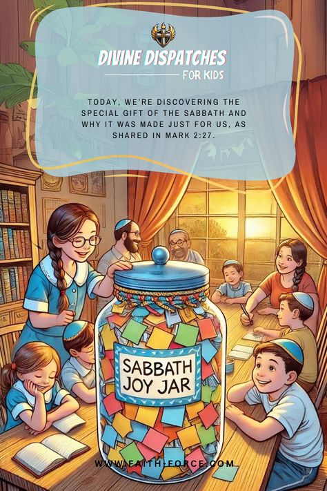 Create a "Sabbath Joy Jar" with #FaithForceKids 🎉 Mark 2:27 teaches us that the Sabbath is God’s gift to us. Write down joyful moments from your Sabbath each week and fill your jar with blessings. Let’s celebrate God’s gift of rest! #SabbathSuperheroes Joy Jar, Box Ideas For Kids, Exodus 33, Devotions For Kids, Sabbath Rest, Biblical Wisdom, Sabbath School, Biblical Parenting, Uplifting Bible Verses