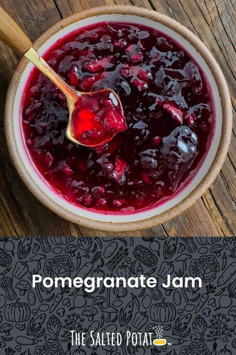 Pomegranate Jam No Pectin, What To Make With Pomegranate, Pomogranette Juice Recipes, Things To Make With Pomegranate, Frozen Pomegranate Recipes, Pomegranate Jam Recipe, What To Do With Pomegranate Seeds, Pomogranette Recipes, Pomagranet Recipe