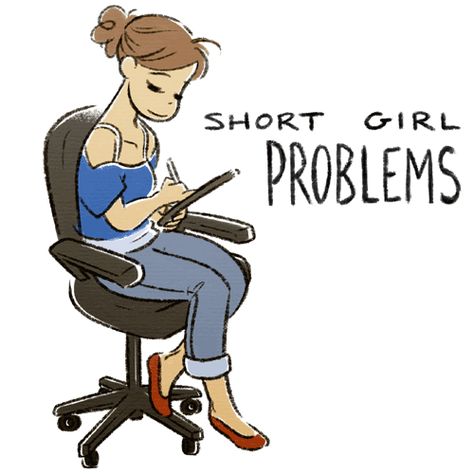 Artist Illustrates Tall & Short Girl Problems, And The Result Is Hilariously Relatable Pale Brunette, Short Girl Quotes, Female Problems, Short People Problems, Short Girl Problems, Anne Taintor, People Problems, Desi Humor, Short People