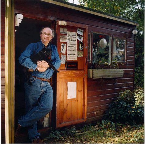 The secluded shacks and sheds of famous writers Writer's Office, His Dark Materials Trilogy, Writing Studio, Reading Rooms, Writers Desk, Shed Of The Year, Writing Retreat, Workshop Studio, Philip Pullman