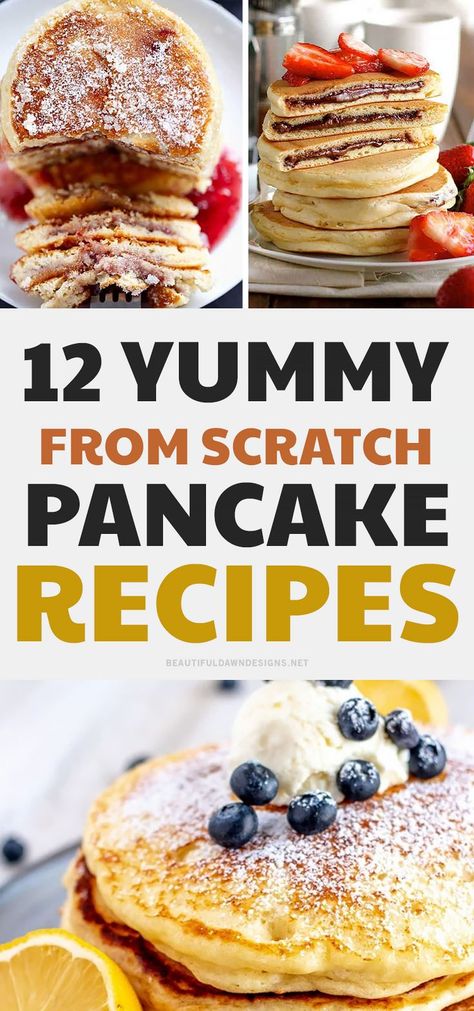 If you’re ready to make the most delicious from scratch pancakes, keep reading. I’m sharing pancake recipe that are just what you’ve been looking for. There are jelly donut pancakes, Dutch baby pancakes, lemon ricotta pancakes, Funfetti pancakes and more. Summer Pancake Recipes, Speciality Pancakes, Most Delicious Pancake Recipe, Donut Pancakes, Fluffy Lemon Pancakes, From Scratch Pancakes, Scratch Pancake Recipe, Ultimate Pancake Recipe, Pancakes Lemon