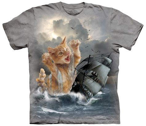 Krakitten Kitten Kraken T-Shirt Graphic Tshirt Aesthetic, Tabby Kitten Orange, Tabby Kitten, Mountain Tshirt, Have Inspiration, Cat Graphic Tee, Toxic Water, Orange Tabby, Cat Graphic