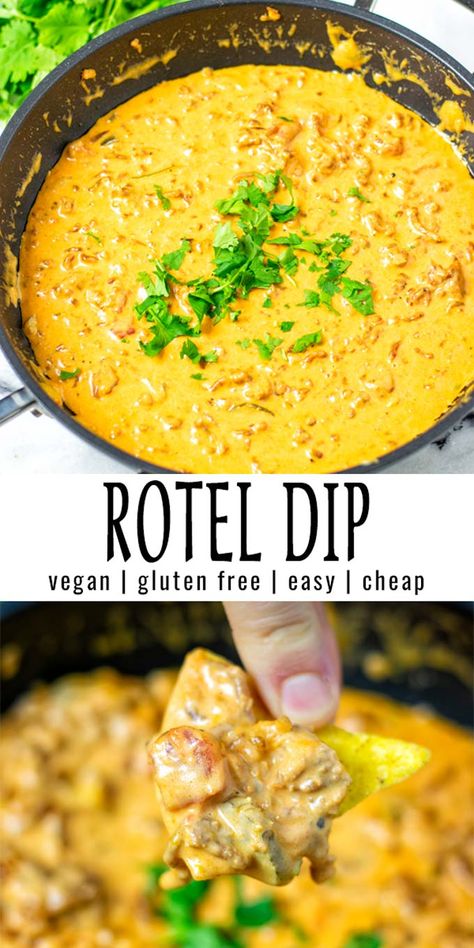 Vegan Chili Cheese Dip, Dairy Free Party Dips, Vegan Mexican Dip, Vegan Chip Dip, Vegan Dessert Dip, Vegan Rotel Dip, Beef Rotel Dip, Dip Recipes Vegan, Rotel Dip Recipes