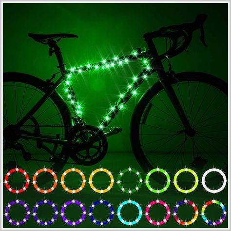 Waybelive LED Bike Frame Lights, Remote Control Bicycle Frame LED Light, 16 Color Change by Yourself, Waterproof, Super Brigh Frame Lights, Bike Lights Led, Touring Bicycles, Toddler Bike, Bike Headlight, Cool Gifts For Kids, Bicycle Frame, Bicycle Lights, Frame Light