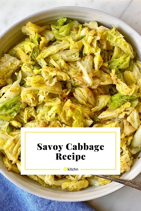 Sauteed Napa Cabbage, Savoy Cabbage Recipes Side Dishes, Cabbage Sides Recipes, Savory Cabbage Recipes, Cabbage And Onions Sauteed, Sauted Cabbage Recipe, Savoy Cabbage Soup, Saute Cabbage Recipes, Baby Cabbage Recipe