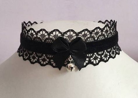 Bell Choker, Choker Velvet, Kalung Choker, Gothic Choker Necklace, Goth Choker, Lace Choker Necklace, Velvet Choker Necklaces, Choker Black, Gothic Chokers