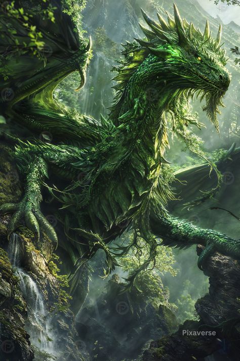 ✨ Evoke the power of nature with this breathtaking Green Nature Dragon Displate Metal Poster. A beautiful blend of art and fantasy, it's bound to captivate your imagination and inspire your inner dragon. 🐉 Don't miss out on this unique and enchanting art piece. Click to buy now! Dragon Art Concept, Green Dragon Art, Nature Fantasy Art, Nature Dragon, Dragon Fantasy Art, Green Dragons, Fantasy Dragon Art, Earth Dragon, Forest Dragon