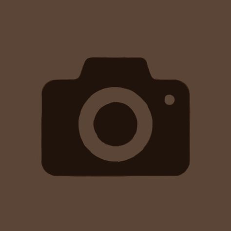 Brown Camera Icon, Brown Camera, Brown Icons, App Ikon, Widget Aesthetic, Beige Icons:), Camera Icon, Iphone Photo App, Ios App Icon Design