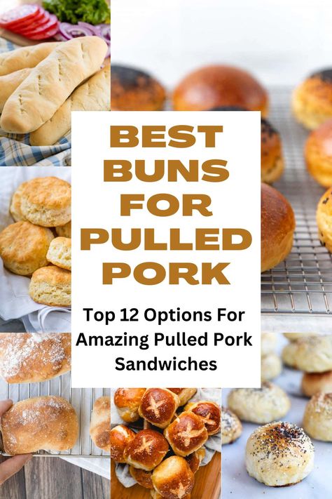 Bread For Pulled Pork Sandwiches, Best Buns For Pulled Pork, Ciabatta Buns Sandwiches, Buns For Pulled Pork Sandwiches, Pulled Pork Rolls, Pulled Pork Buns Recipe, Homemade Buns For Pulled Pork, Pulled Pork Sandwich Sides, Buns For Pulled Pork