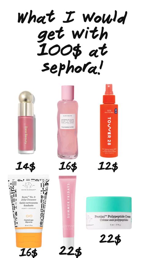 What would you buy with 100$ at sephora? What To Buy At Sephora, Dubai Picture Ideas, Sephora Hacks, Sephora Must Haves, Sephora Shopping, Skin Care Routine Order, Makeup List, Routine Tips, Beauty Routine Tips