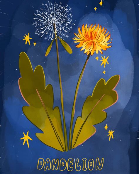 Anyone else just love dandelions? They just brighten everything up! . . . .#art #artist #draw #drawing #digitalart #digitaldrawing #digitalillustration #sketch #dandelion #flower #floralart #floralillustration How To Draw A Dandelion, How To Draw Dandelion, Dandelion Doodle, Dandelion Sketch, Dandelion Illustration, Dandelion Fairy, Watercolor Dandelion, Illustrator Ideas, Dandelion Drawing