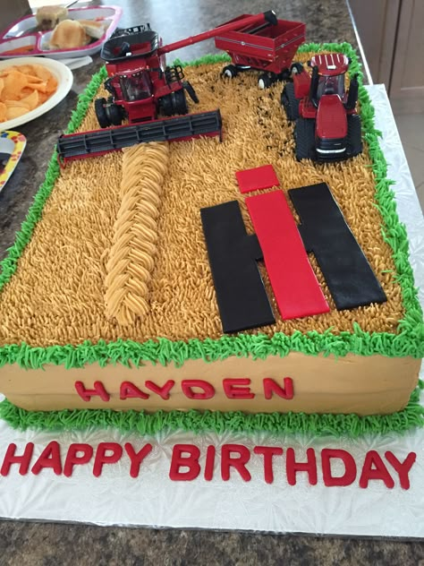 Farming Birthday Cake, Tractor Birthday Party Cake, Tractor Cakes For Boys, Farming Cake, Farmer Birthday Cake, Tractor Birthday Cake, Tractor Cakes, Cake Ideas For Boys, Tractor Birthday Cakes