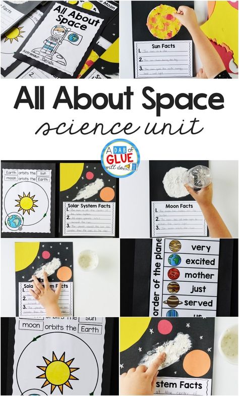 Space Lessons For Kindergarten, Cienfuegos, Space Science Kindergarten, First Grade Science Lessons Plans, Solar System Lesson Plans Kindergarten, Space Unit Study Kindergarten, Space Stem Activities For Kindergarten, Space Elementary Activities, Space Homeschool Activities