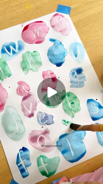 Fynn Sor | Happy Tot Shelf on Instagram: "Watch your little ones light up with joy with our Letter Reveal Painting activity! All you need is a white oil pastel crayon to create hidden letters on painting paper. As they paint over, the letters magically appear, blending literacy with art in a delightful way! 🖌️  🔤 Ideal for ages 2 to 6.  ❤️ Love this activity? Follow @happytotshelf for more exciting and educational kids’ activities!  👇🏻 Will you give this activity a go?  . . #learningisfun #handsonlearning #preschoolactivities #earlylearning #toddleractivities #homelearning" Magic Letters Activity, Magic Painting For Kids, Crayon Activities, Clay Activity, Hidden Letters, Oil Pastel Crayons, Letter Candles, Phonics For Kids, Crayon Painting