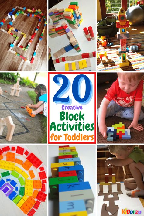 Block Area Activities For Preschoolers, Block Play Activities For Preschoolers, Block Area Ideas For Toddlers, Lovevery Block Set Ideas, Block Play Ideas Preschool, Block Activities For Toddlers, Infant Block Activities, Block Play For Toddlers, Blocks Center Preschool Ideas