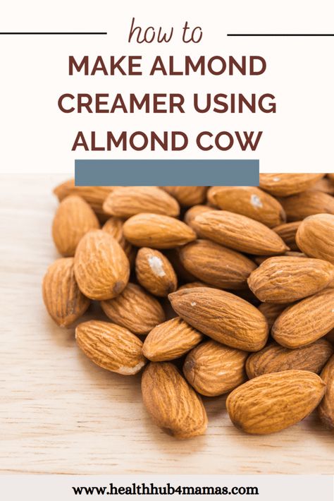 Almond Creamer Using Your Almond Cow - Health Hub 4 Mamas Almond Milk Creamer, Almond Creamer, Almond Cow, Coffee Creamers, Creamer Recipe, Food At Home, Cow Creamer, Nuts & Seeds, Nut Milk