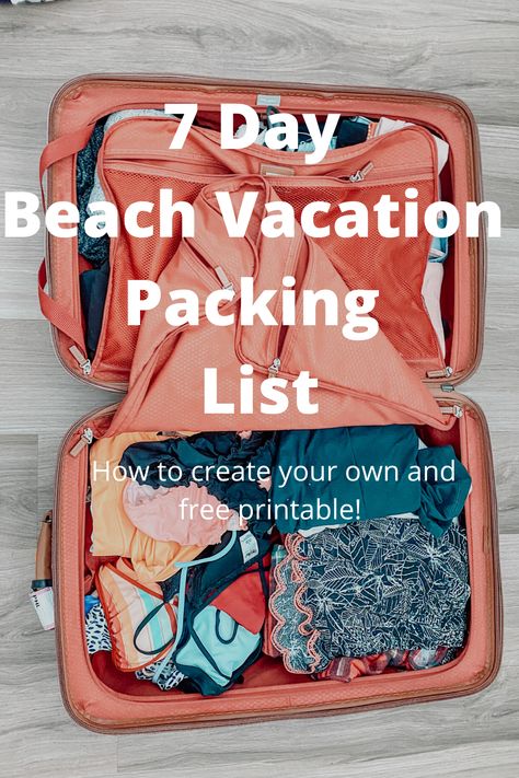 What To Pack For One Week Vacation, How Much To Pack For A Week Vacations, Beach Vacation Packing List Carry On, Beach Getaway Packing List, How To Pack Light For Beach Vacation, How To Pack For Vacation 1 Week Beach, Packing List For A Week At The Beach, Pack Light For Beach Vacation, Beach Packing Hacks