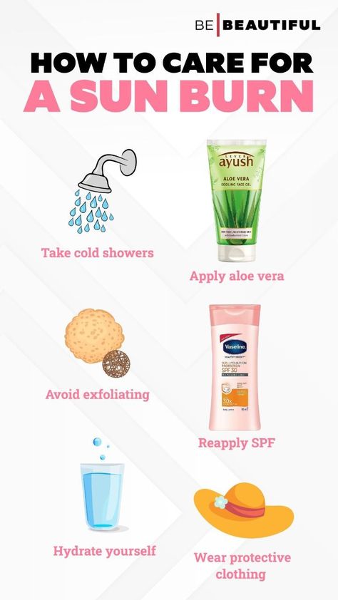 What Helps With Sunburns, After Sunburn Care, How To Remove Sunburn, Itchy Sunburn, Sunburn On Face, Get Rid Of Sunburn, How To Treat Sunburn, Skin Home Remedies, Taking Cold Showers