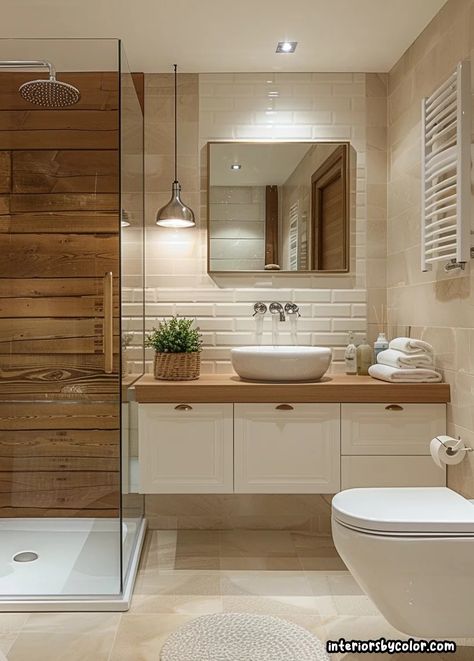 Compact Chic: Mastering the Art of Small Bathroom Design Ensuite Bathroom Ideas Small Space Saving, Small Bathroom With Bath And Shower Plan, Small Bathroom Rustic, New Build Bathroom Ideas, Small Family Bathroom Ideas, Mini Bathroom Ideas Small Spaces, 2025 Bathroom Trends, Small Square Bathroom, Compact Bathroom Ideas