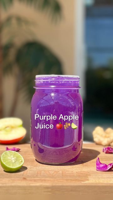 Modesto Joseph Garcia on Instagram: "Purple Apple Juice 🍎🫚🍋‍🟩

(Save 10% on the Kuvings Auto10 Juicer & find my recipe Ebook linked in my bio)

Purple cabbage can be super delicious in juice recipes when juiced with the right ingredients 🫚 Fresh gala apples, ginger & key lime help to perfectly balance the flavor of the purple cabbage while also adding to the anti inflammatory & digestive benefits of this recipe ⚡️ I also recommend using the freshest head of purple cabbage as possible & straining well. For purple cabbage juice I usually use a double cheese cloth to remove all of the pulp. Would you try this juice? 🍎

Recipe yields roughly 1 liter of fresh juice that will last up to 72hrs refrigerated or up to 30 days frozen! 💜

#growyourown #applejuice #purplecabbage #juicerecipes #j Purple Cabbage Juice, Juicer Pulp Recipes, Pulp Recipe, Cabbage Juice, Juicy J, Gala Apples, Purple Cabbage, Pressed Juice, Cold Pressed Juice