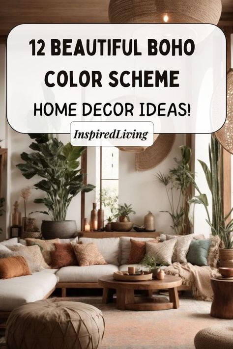 Tacky Decor, Boho Color Scheme, Boho Living Room Inspiration, Modern Boho Home, Bohemian Decor Inspiration, Stile Boho Chic, Modern Boho Living Room, Boho Chic Living Room, Bohemian Style Interior