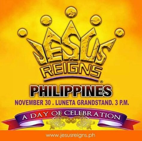 Jesus Reigns Philippines Jesus Reigns, Celebration Day, Christian Pictures, Reign, Philippines, Royal Blue, Jesus, Blue, Quick Saves