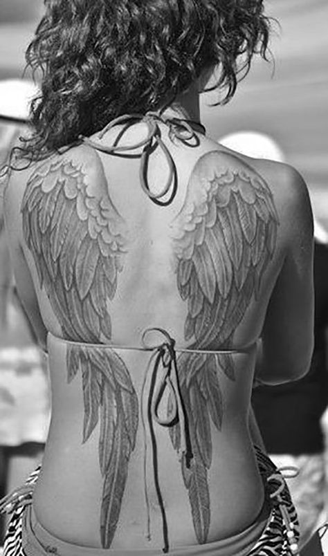 Angle Wing Tattoos, Chinese Tattoo Designs, Open Heart Tattoo, Angel Wings Tattoo On Back, Wing Tattoos On Back, Backpiece Tattoo, Wing Tattoo Designs, Angel Wings Tattoo, Moon Tattoo Designs