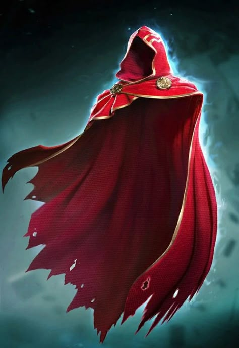 The Hood's Cloak Torn Cloak Drawing, Cloak Of Billowing Dnd, Magic Scarf Fantasy Art, Red Cloak Fantasy Art, Fantasy Robes Concept Art, Hooded Figure Fantasy Art, Magic Cloak Art, Fantasy Cape Designs, Hooded Cloak Drawing Reference