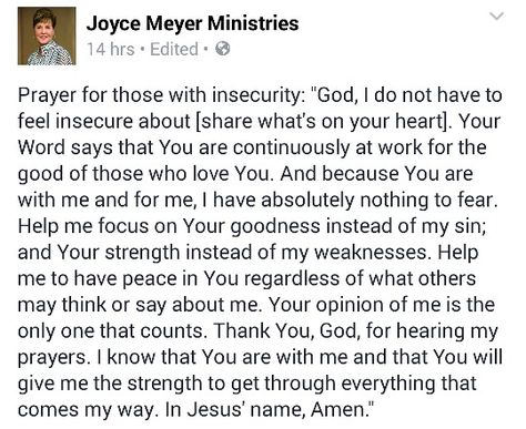 Scriptures For Insecurities, Scripture For Insecurity, Verses For Insecurity, Prayer For Jealousy And Envy, Bible Verse For Insecurity, Prayer For Insecurity, Morning Declarations, Jesus Ideas, Joyce Meyers